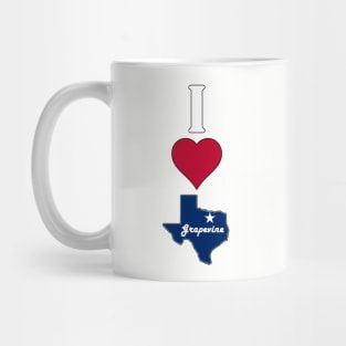 Vertical I Love Grapevine / I Heart Grapevine Lone Star State Texan Mug